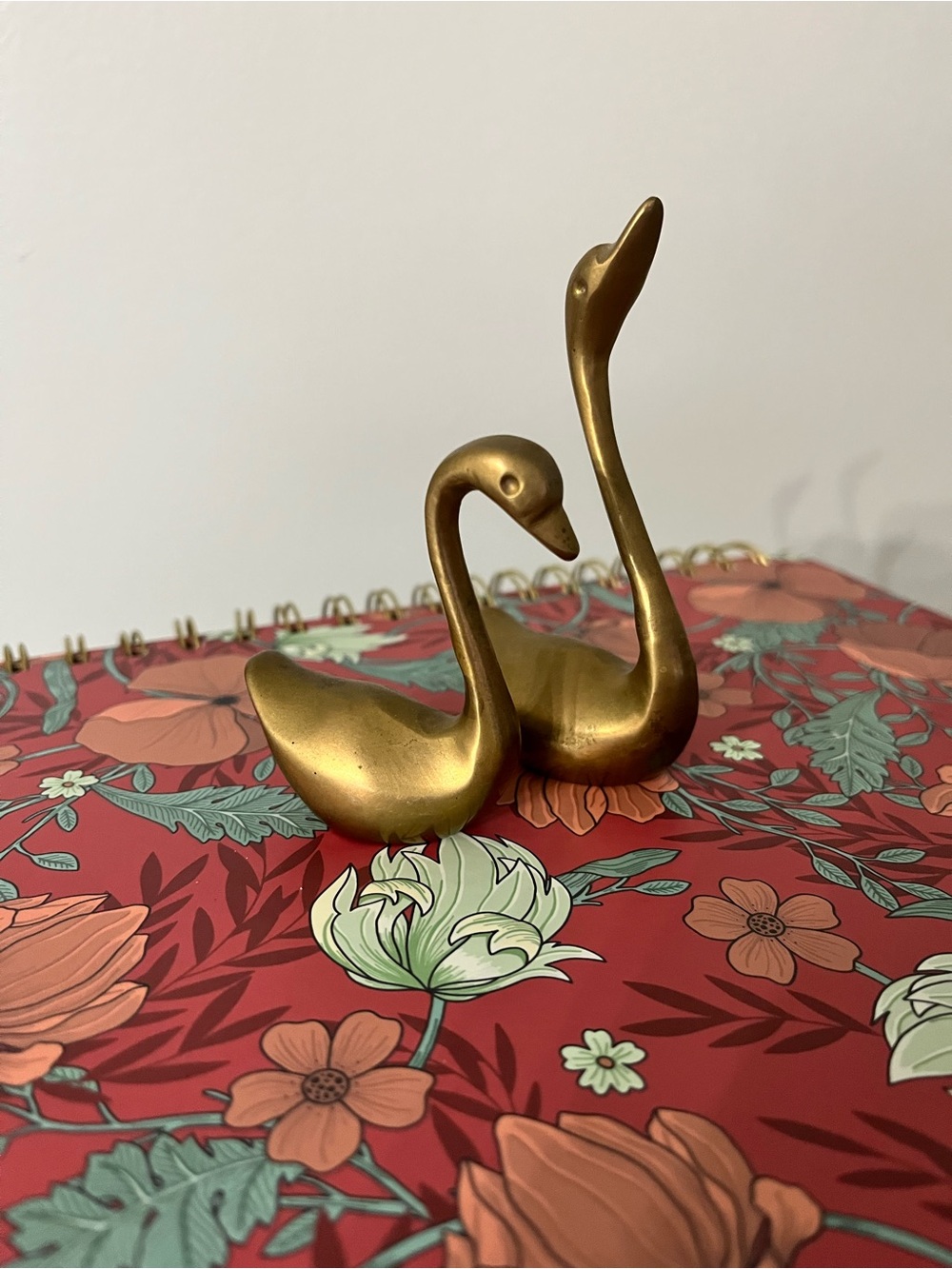 Source Unknown Brass Swan Figurines - Gold
